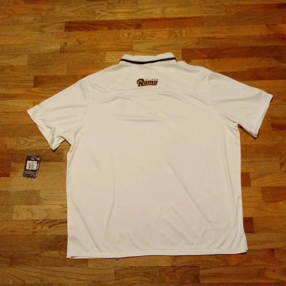 Nike Golf St. Louis Rams Polo Shirt Men’s Size 3XL Color White Short Sleeve - Picture 7 of 8
